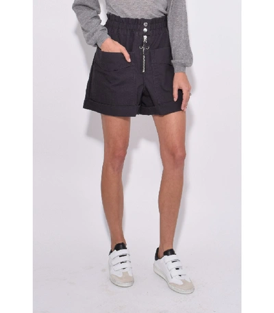 Shop Isabel Marant Étoile Lizy Shorts In Faded Black