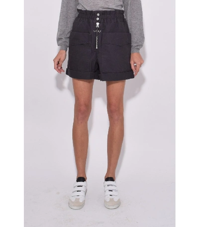 Shop Isabel Marant Étoile Lizy Shorts In Faded Black