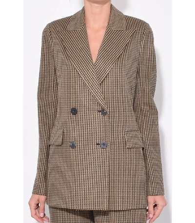 Shop Rosetta Getty Double Breasted Peak Lapel Jacket In Multi