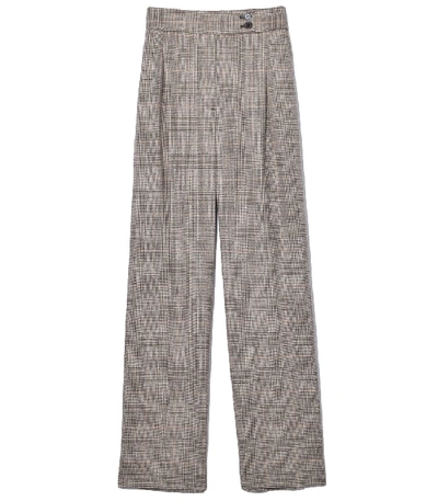 Shop Nili Lotan Charlotte Pant In Brown/cream In Multi