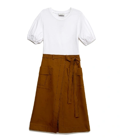 Shop 3.1 Phillip Lim / フィリップ リム T-shirt Dress With Topstitch Skirt In White-braun