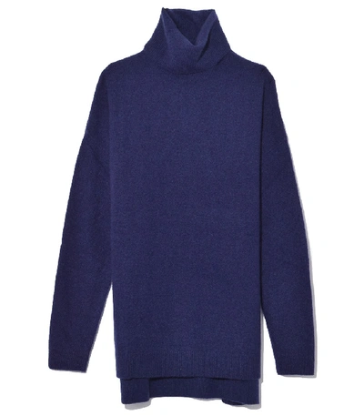 Shop Odeeh Turtleneck Sweater In Marine Blue