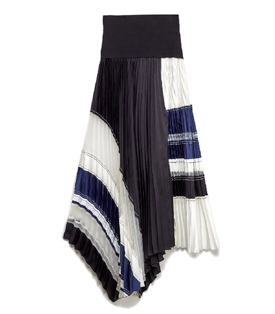 Shop 3.1 Phillip Lim / フィリップ リム Knitted Waistband Pleated Skirt In Black-navy