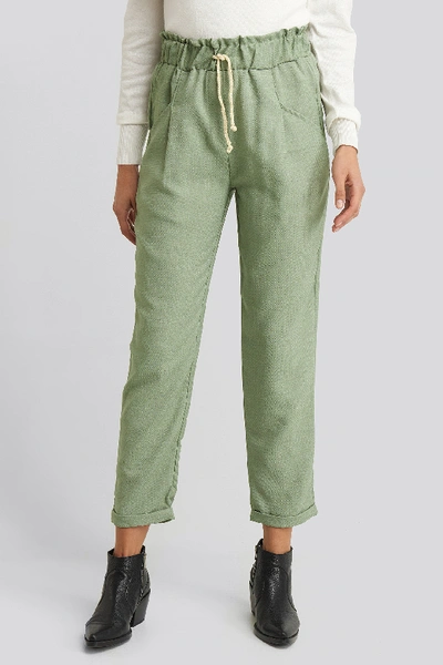 Shop Trendyol Binding Detailed Pants - Green In Mint