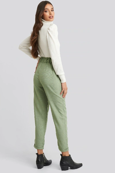 Shop Trendyol Binding Detailed Pants - Green In Mint