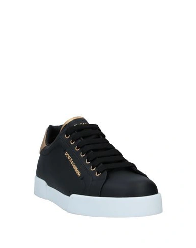 Shop Dolce & Gabbana Man Sneakers Gold Size 6 Soft Leather