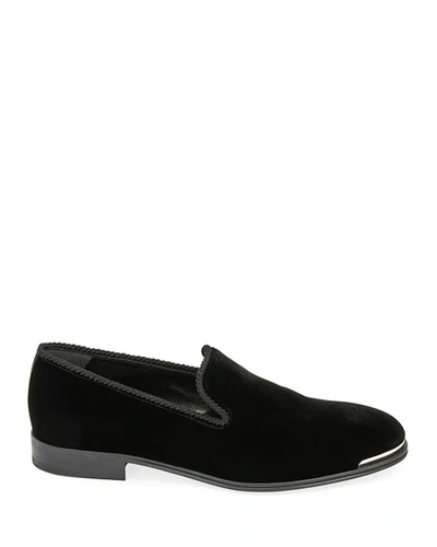 Shop Alexander Mcqueen Men's Calf Suede Slip-on Dress Shoes In Black