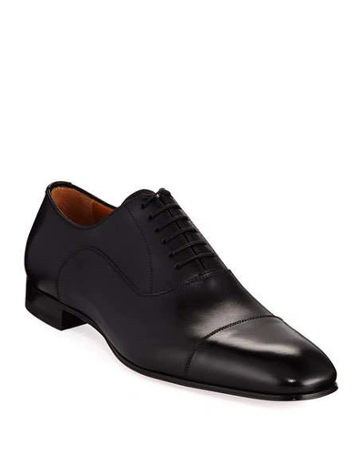 Grecco Leather Oxford Dress Shoes In Black