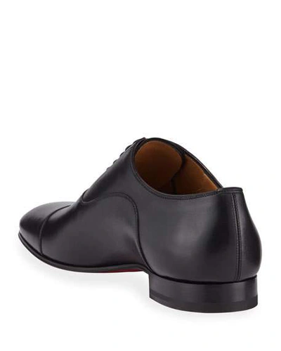 Christian Louboutin Seriox Cap-toe Leather Oxford Shoes In Black