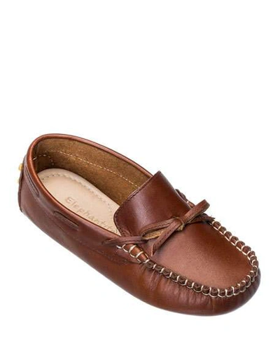Shop Elephantito Boys' Leather Driver Loafers, Baby In Apache