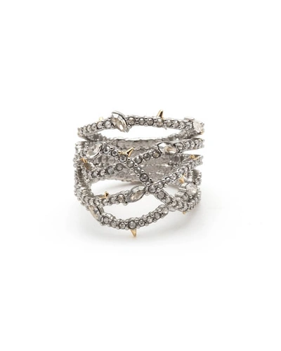 Shop Alexis Bittar Pave Orbiting Ring In Silver