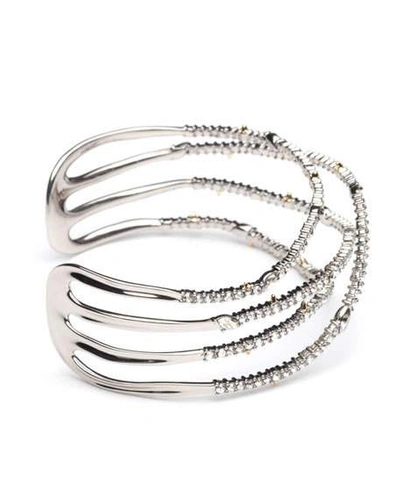 Shop Alexis Bittar Pave Orbiting Cuff In Silver