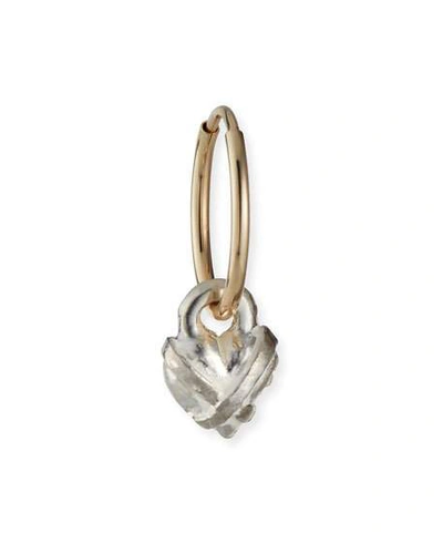 Shop Lee Brevard Tiny Bandit Heart Earring, Single In Silver