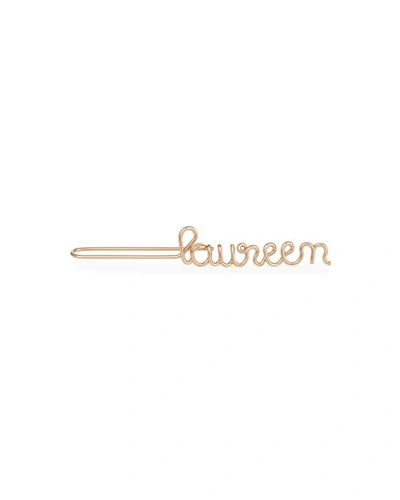 Shop Atelier Paulin Personalized Single Wire Ear Cuff, 6-10 Letters In Gold