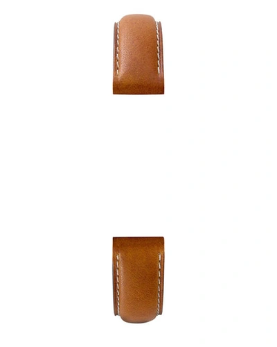 Shop Michele 14mm Saddle Calfskin Leather Strap