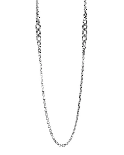 Shop John Hardy Classic Chain Knife-edge Link Necklace, 36"l In Silver