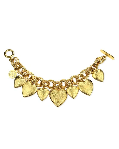Shop Ben-amun All Heart-locket Bracelet In Gold
