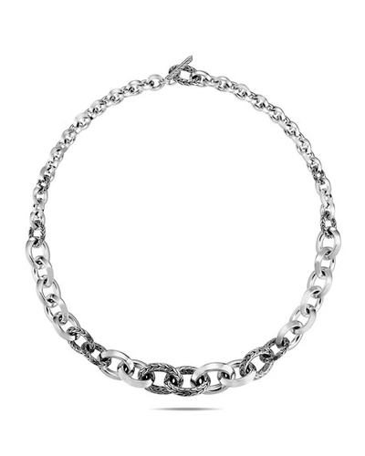 Shop John Hardy Classic Chain Knife-edge Link Necklace, 18"l In Silver