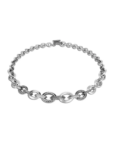 Shop John Hardy Classic Chain Knife-edge Link Necklace, 18"l In Silver