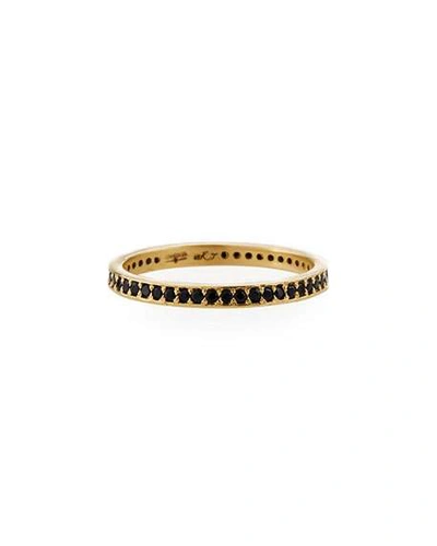 Shop Armenta Old World 18k Black Sapphire Eternity Band Ring In Yellow/black