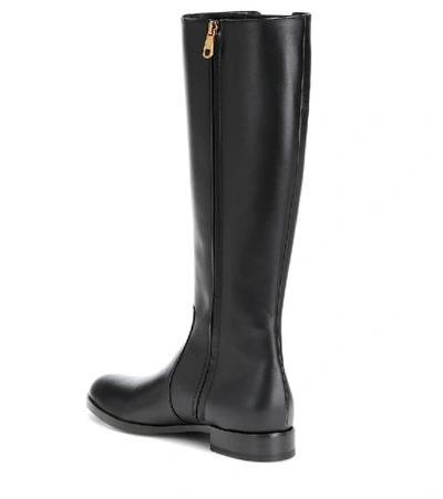 Shop Dolce & Gabbana Knee-high Leather Boots In Black