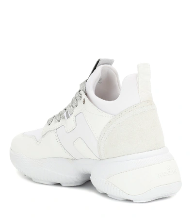 Shop Hogan H487 Leather Sneakers In White
