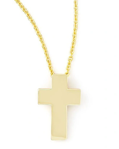 Shop Roberto Coin Small 18k Yellow Gold Cross Necklace