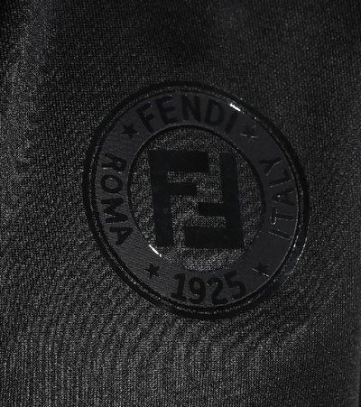 Shop Fendi Jersey Track Jacket In Black