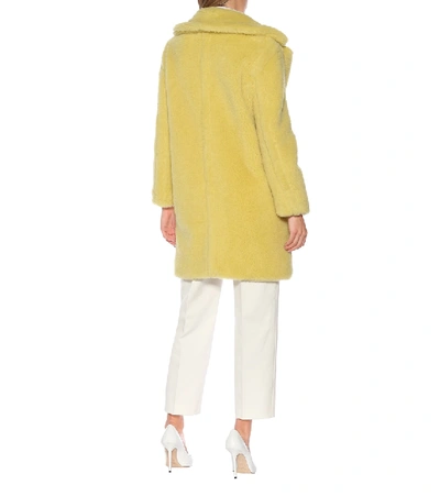 Shop Max Mara Adenia Alpaca And Wool-blend Coat In Yellow
