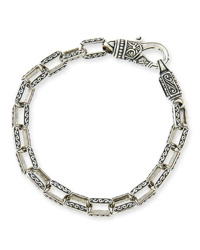 Shop Konstantino Men's Etched Rectangular Link Bracelet