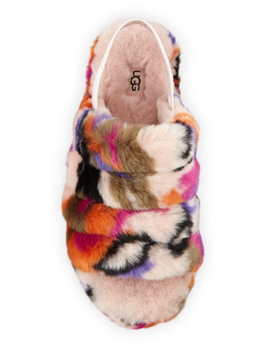 Shop Ugg Fluff Yeah Slide Motlee Slippers In Pink Pattern