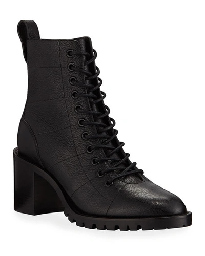 Shop Jimmy Choo Cruz Lace-up Combat Booties In Black