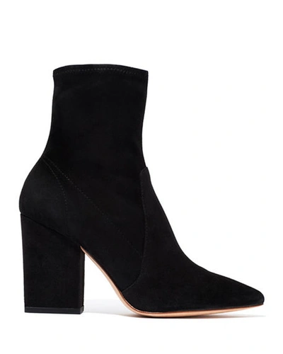 Shop Loeffler Randall Isla Suede Chunky-heel Boots In Black