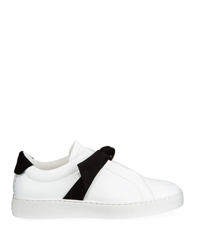 Shop Alexandre Birman Clarita Two-tone Sneakers, White/black