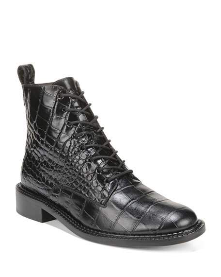 vince cabria leather combat boots