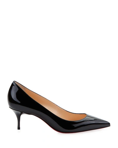 Shop Christian Louboutin Kate Patent Red Sole Pumps In Black