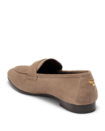 Shop Bougeotte Park Avenue Suede Loafers In Beige