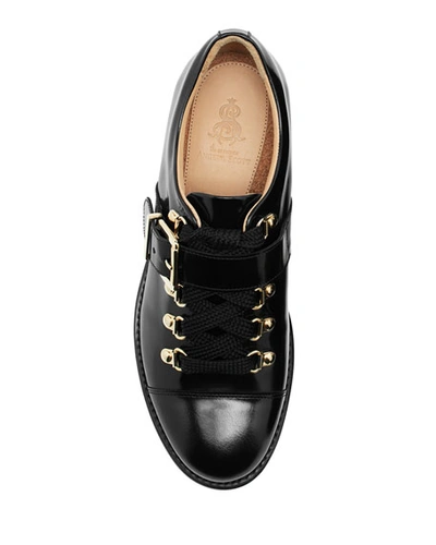 The Office Of Angela Scott Mr. Logan Leather Oxfords In Black