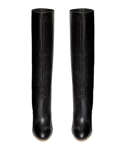 Shop Loeffler Randall Goldy Leather Knee Boots In Black