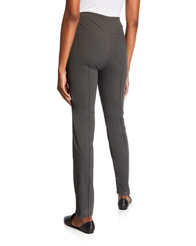 Shop Anatomie Sonia High-rise Pintuck Side Zip Pants In Gray