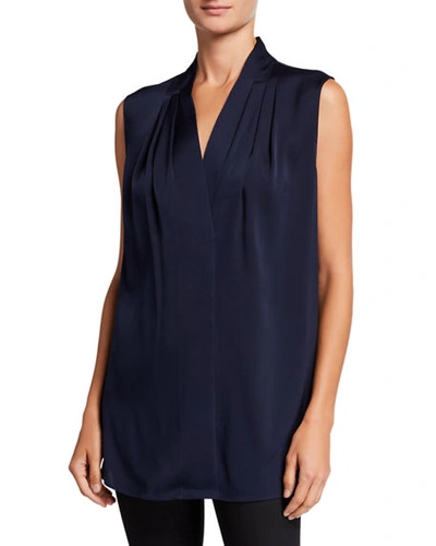 Shop Kobi Halperin Plus Size Mila Silk-stretch Sleeveless Top In Midnight