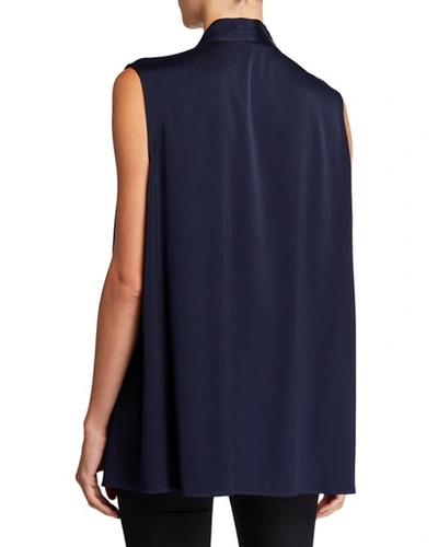 Shop Kobi Halperin Plus Size Mila Silk-stretch Sleeveless Top In Midnight