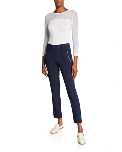 Shop Anatomie Peggy Cropped Pants In Navy