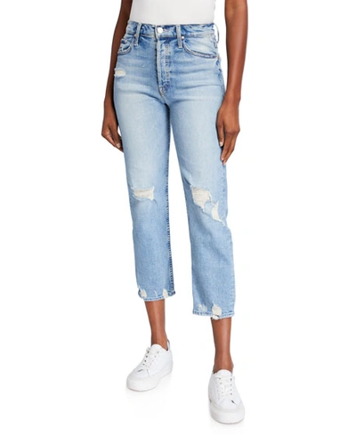 Shop Mother The Tomcat High-rise Distressed Jeans In The Confession