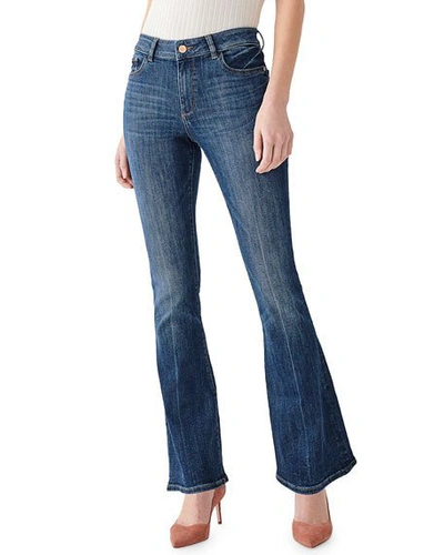 Shop Dl Premium Denim Bridget High-rise Boot-cut Jeans In Seaford