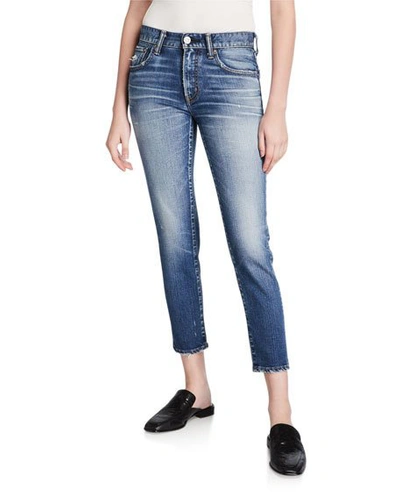 Shop Moussy Vintage Sundance Dark-wash Skinny Jeans In Dark Blue