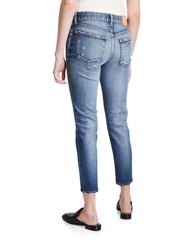 Shop Moussy Vintage Sundance Dark-wash Skinny Jeans In Dark Blue