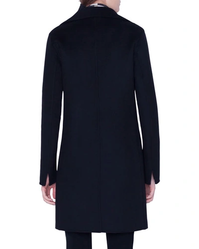 Shop Akris Bera Cashmere Coat In Black