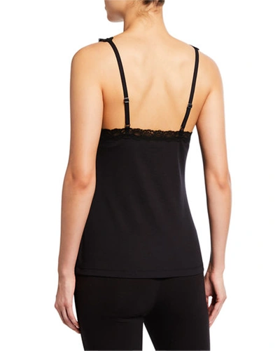 Shop Lusome Ginger Lace-trim Camisole In Noir