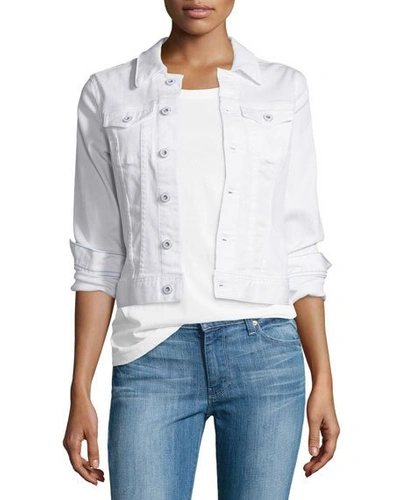 Shop Ag Robyn Button-front Denim Jacket, True White